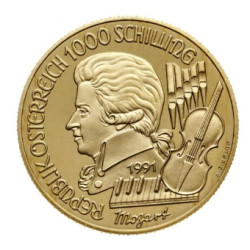 Zlatá mince 1/2 Oz Mozart a...