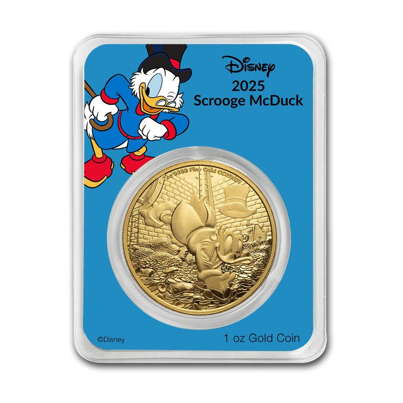 Zlatá mince 1 Oz Disney Scrooge McDuck - Strýček Skrblík 2025