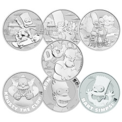 Sada stříbrných mincí 7 x 1...