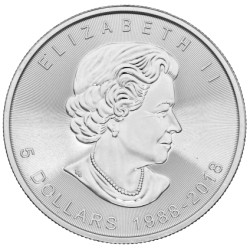 Stříbrná mince 1 Oz Maple Leaf 2018 - 30th Anniversary