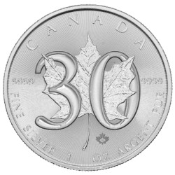 Stříbrná mince 1 Oz Maple Leaf 2018 - 30th Anniversary