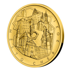 Zlatá mince 1/2 Oz 5000 Kč Městská památková rezervace Cheb 2021 standard