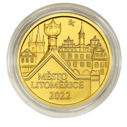 Zlatá mince 5000 Kč 1/2 Oz město Litoměřice 2022 BK