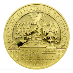 Zlatá mince 5000 Kč 1/2 Oz Městská památková rezervace Litoměřice 2022 BK