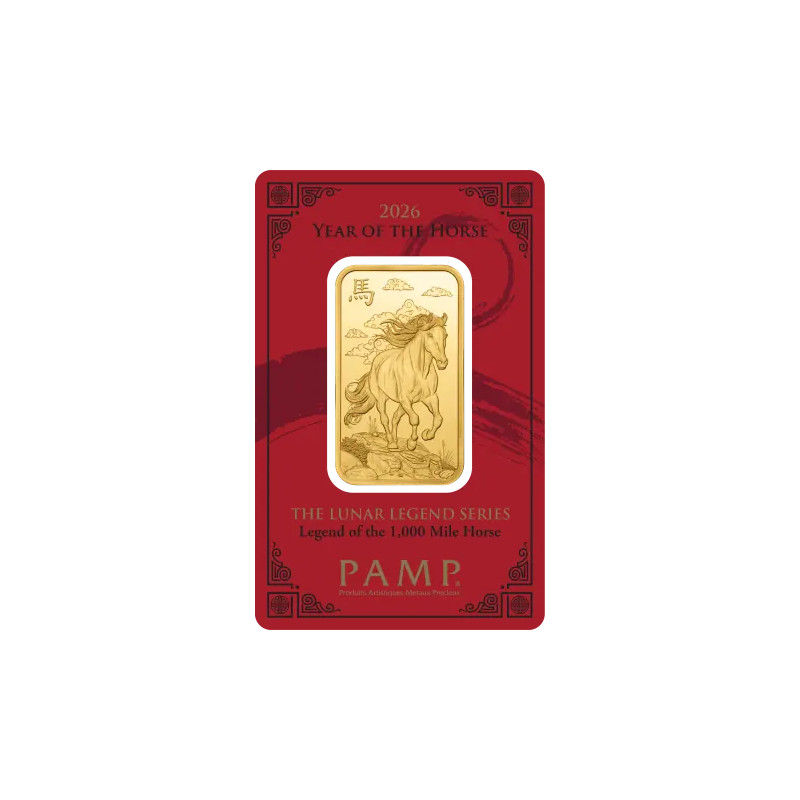 Zlatý slitek 1 Oz PAMP Lunar series III Year of the Horse 2026