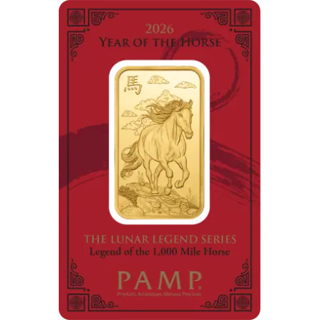 Zlatý slitek 1 Oz PAMP Lunar series III Year of the Horse 2026