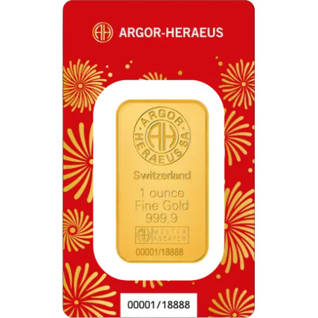 Zlatý slitek 1 Oz Argor Heraeus Lunar Series III Year of the Horse 2026