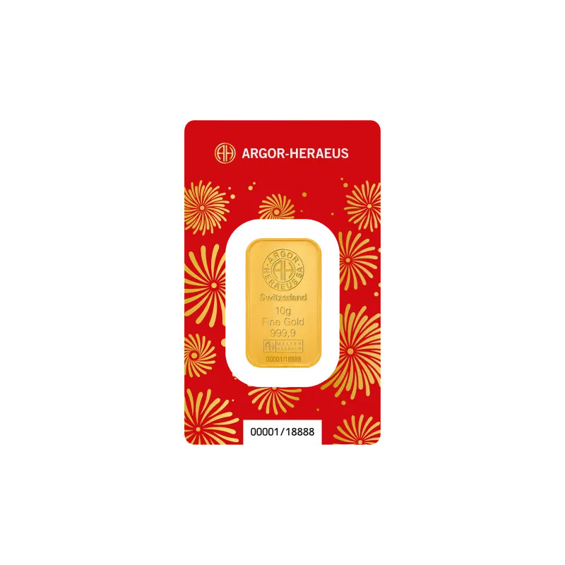Zlatý slitek 10 g Argor Heraeus Lunar Series III Year of the Horse 2026