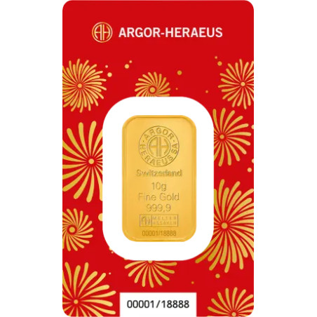 Zlatý slitek 10 g Argor Heraeus Lunar Series III Year of the Horse 2026