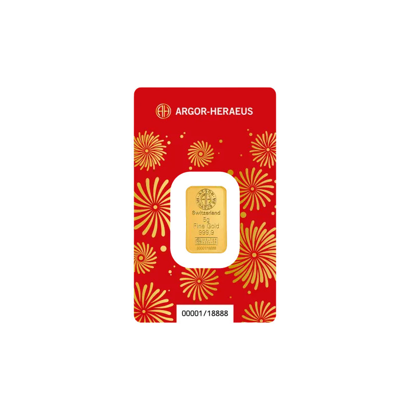 Zlatý slitek 5 g Argor Heraeus Lunar Series III Year of the Horse 2026