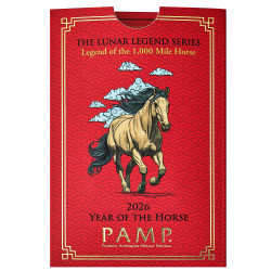 Zlatý slitek 1 Oz PAMP Lunar series III Year of the Horse 2026