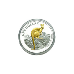 Stříbrná mince 1 Oz Kangaroo (RAM) 2010 Zlaceno