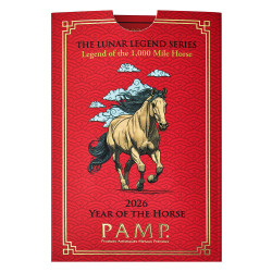 Zlatý slitek 5 g PAMP Lunar series III Year of the Horse 2026