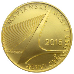 Zlatá mince 1/2 Oz Mariánský most v Ústí nad Labem 2015 Standard