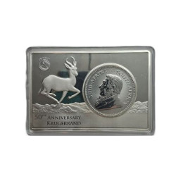 Stříbrná mince Krugerrand 50. výročí speciální edice 2017