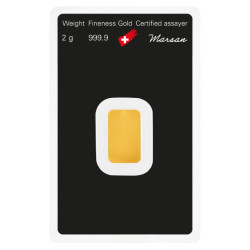 Zlatý slitek 2 g Argor Heraeus