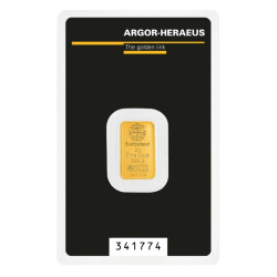 Zlatý slitek 2 g Argor Heraeus