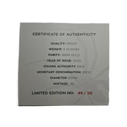 Zlatá mince 5 Oz Red-Back Spider