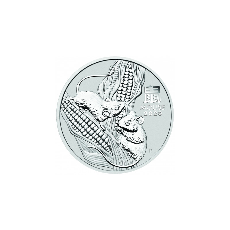 Stříbrná mince 5 Oz Lunar Series III Year of the Mouse 2020