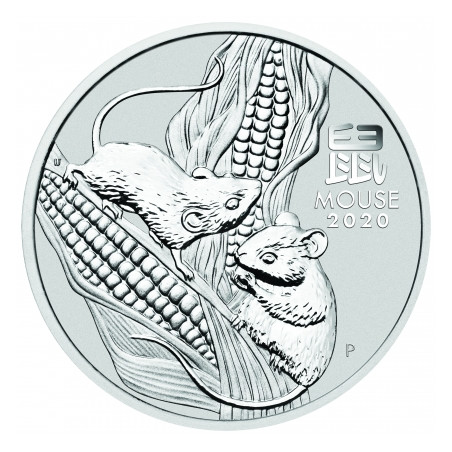 Stříbrná mince 5 Oz Lunar Series III Year of the Mouse 2020