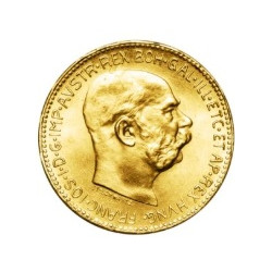 Zlatá mince 6,7 g 20 koruna Františka Josefa I. 1915 Novoražba