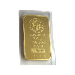 Zlatý slitek 100 g Argor Heraeus bez obalu