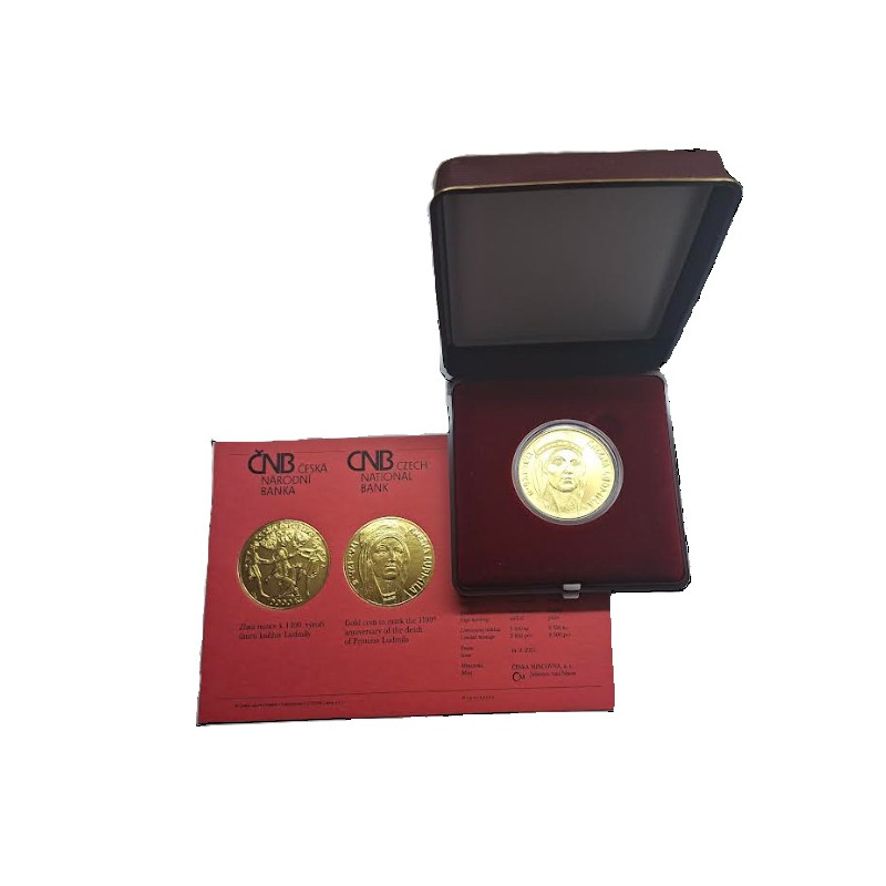 Zlatá mince 1 Oz k 1100. výročí úmrtí kněžny Ludmily BK