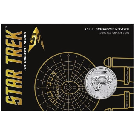 Stříbrná mince 1 Oz Star Trek U.S.S. Enterprise 2016