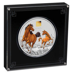Stříbrná mince 1 Kg Lunar Series III Year of the Horse 2026 Kolorováno + Privy Mark