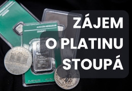 Investiční platina: Její cena stoupá a zájem roste. Co my na to v Gold a Silver?
